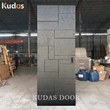 Modern Customized Interior Exterior MDF 3D Wooden Black Wooden Door