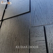 Modern Customized Interior Exterior MDF 3D Wooden Black Wooden Door