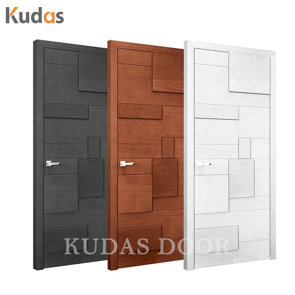 3D Design Wooden Interior Door Designs Wood Door for Bedroom