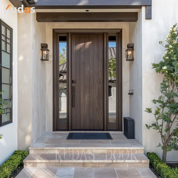 Contemporary Solid Wood Entry Main Entrance Wooden Front Doors