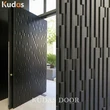 American Villa Exterior Natural Dark Walnut Design Wood Mosaics Door