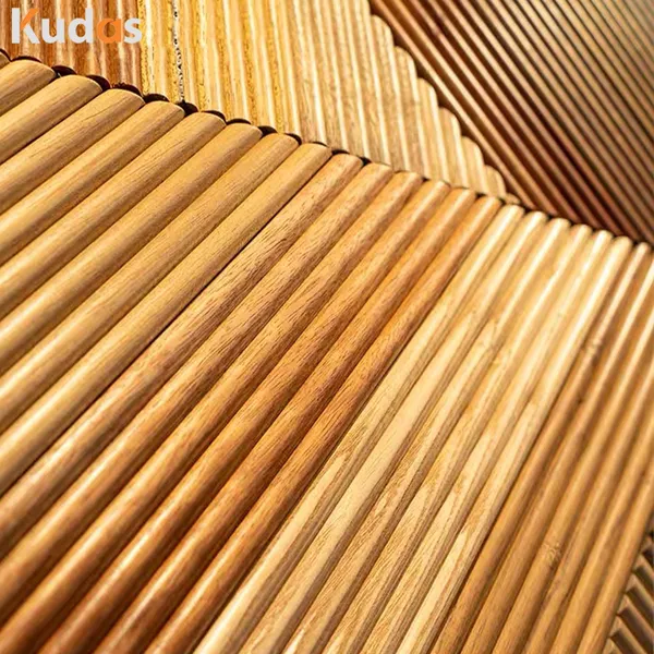 3D Wooden Pattern Natural Dark Panel Indoor Wall Cladding Wall Panel