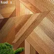 3D Wooden Pattern Natural Dark Panel Indoor Wall Cladding Wall Panel