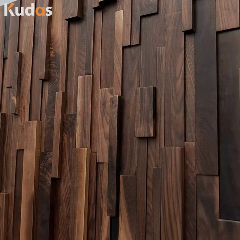 Wooden Wall Tile Indoor Decorative Solid Wood Mosaic Wood Wall Panel