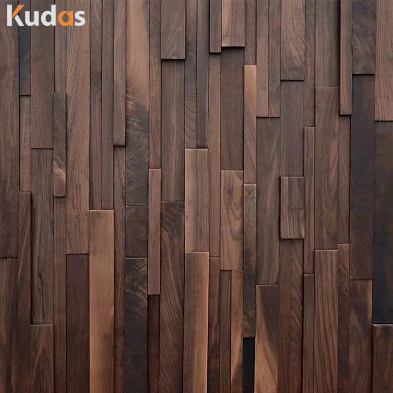 Wooden Wall Tile Indoor Decorative Solid Wood Mosaic Wood Wall Panel