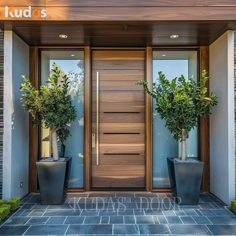 Villa Luxury Front Wood Timber Pivot Door Solid Core Solid Wooden Door