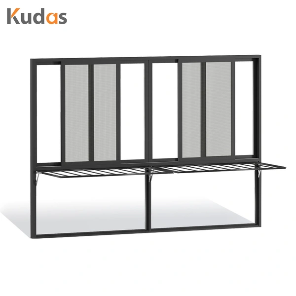 Glass Impact Aluminum Energy Efficient Double Glass Sliding Window