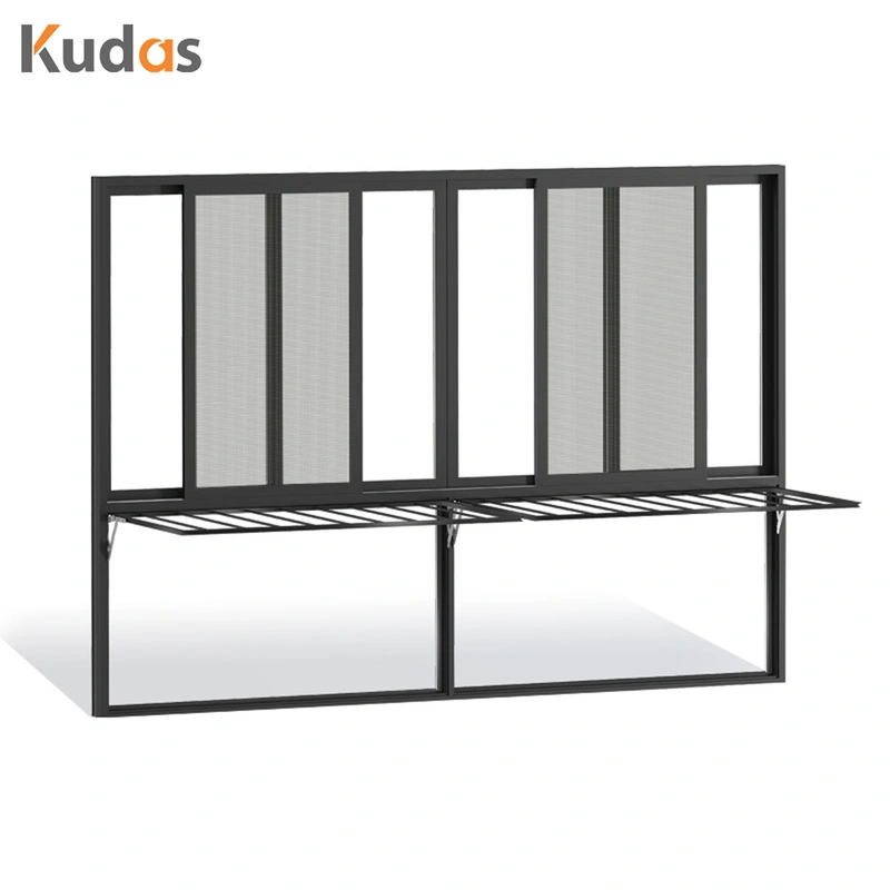 Glass Impact Aluminum Energy Efficient Double Glass Sliding Window