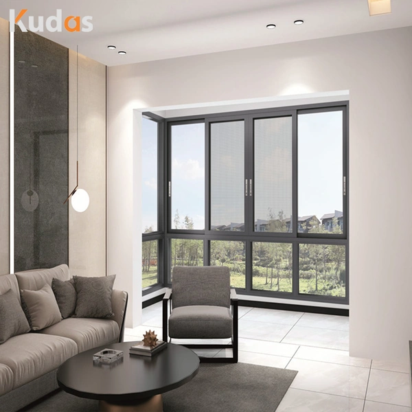 Aluminum Profile Windproof Aluminium Sliding Windows With Low-E Glass