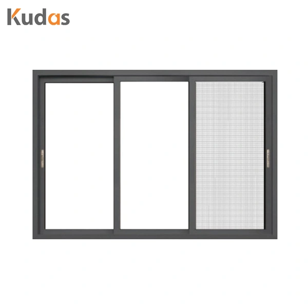 Aluminum Alu Profile Windproof Sliding Window With Tempered Glass
