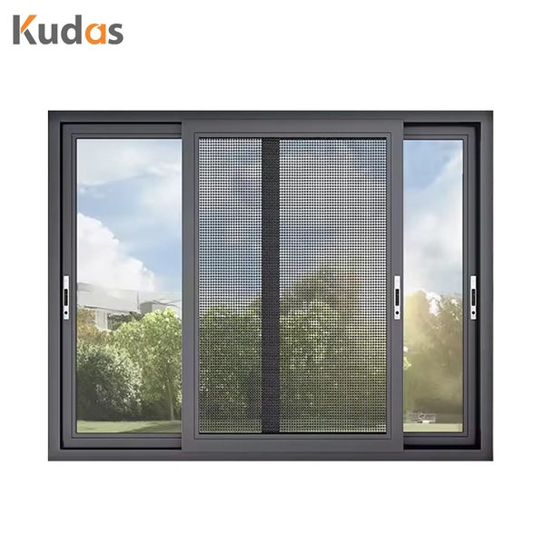 Modern Aluminum Alloy Waterproof Three Tracks Sliding Window