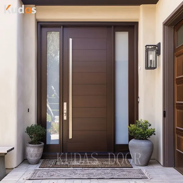 Residence Villa Wooden Door Design Waterproof Modern Exterior Doors