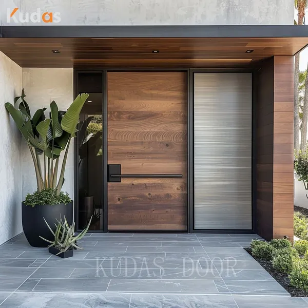 American Solid Wooden Main Door Design Teak Oak Wood Exterior Door