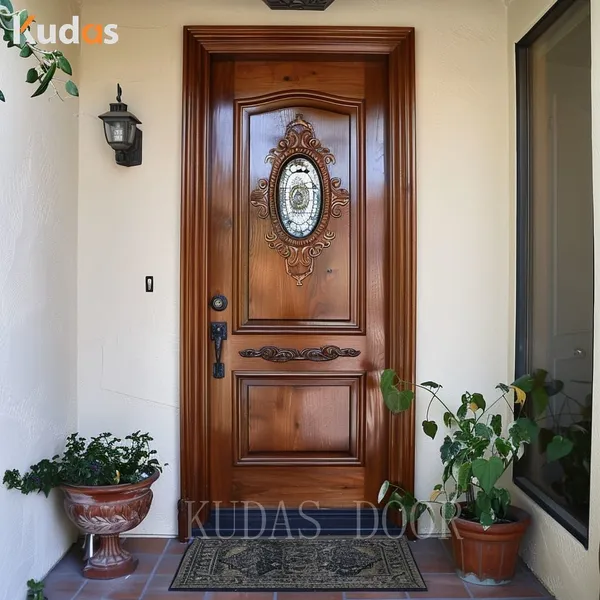 Modern Exterior Mahogany Solid Wood Door Front Entry Door Wooden Door