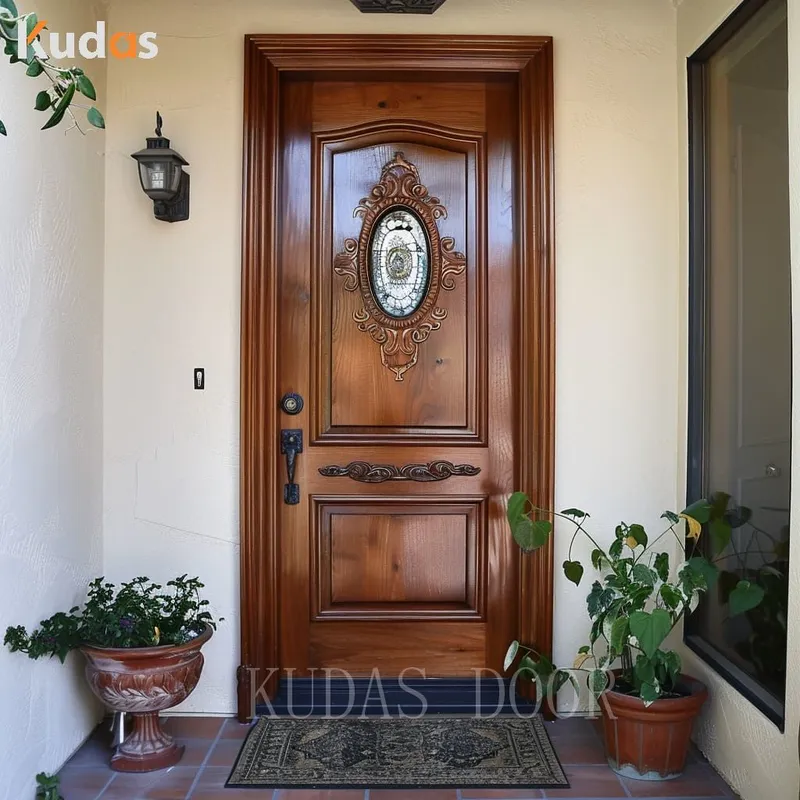 Modern Exterior Mahogany Solid Wood Door Front Entry Door Wooden Door