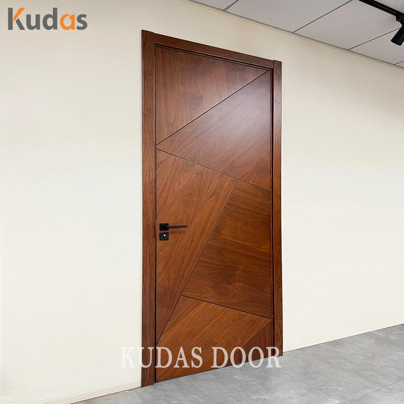 Modern Internal Waterproof Room Home Solid Wooden Veneer Interior Door
