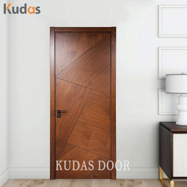 Modern Internal Waterproof Room Home Solid Wooden Veneer Interior Door