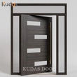 Waterproof Solid Wood Front Door Main Entrance Wooden Doors With Glass