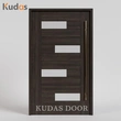 Waterproof Solid Wood Front Door Main Entrance Wooden Doors With Glass