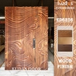 Kudas Residential Custom Modern 3D Carving Solid Wooden Exterior Villa Front Entry Door