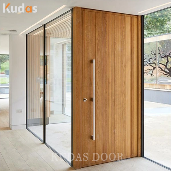 Main Entrance Security Solid Wood Sound Insulated Front Entry Doors