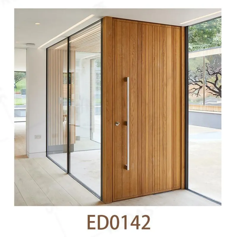 Main Entrance Security Solid Wood Sound Insulated Front Entry Doors