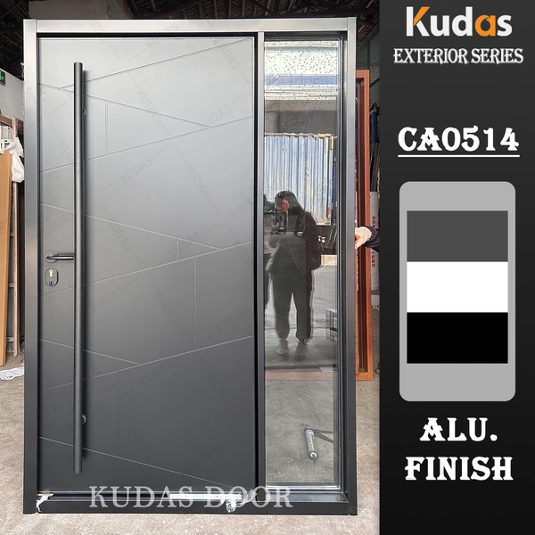 Exterior Entry Front Door Cast Aluminum Pivot Security Aluminum Doors