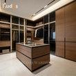 Luxury Design Wooden Aluminum Glass Modern Bedroom Wardrobe