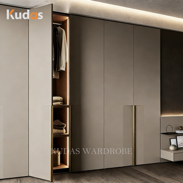 Minimalist style bedroom hinged door wardrobe