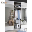 Minimalist style bedroom sliding door wardrobe with mirror