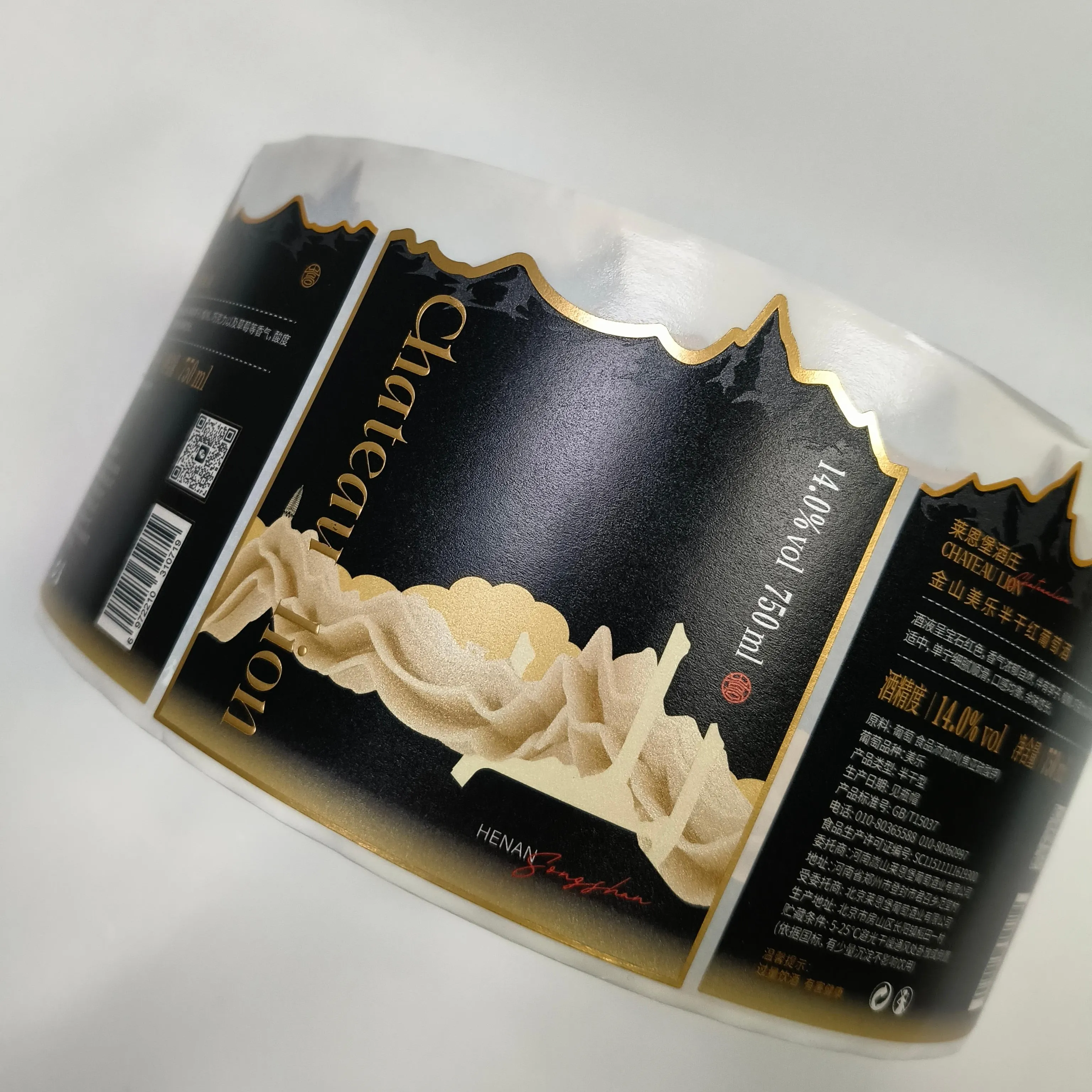 カスタムパール仕上げ紙ワインラベル印刷｜企業向け高級オリジナル酒ラベル製作