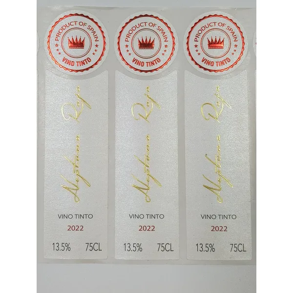 カスタムパール仕上げ紙ワインラベル印刷｜企業向け高級オリジナル酒ラベル製作