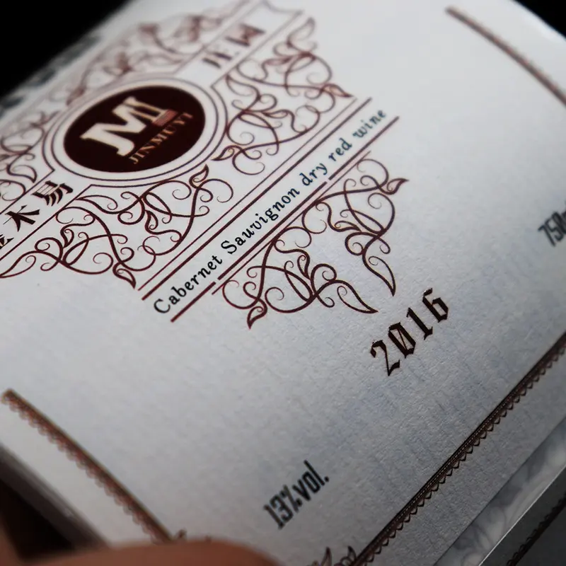 カスタムクラフト紙ワインラベル印刷｜企業向けオリジナル酒ラベル製作