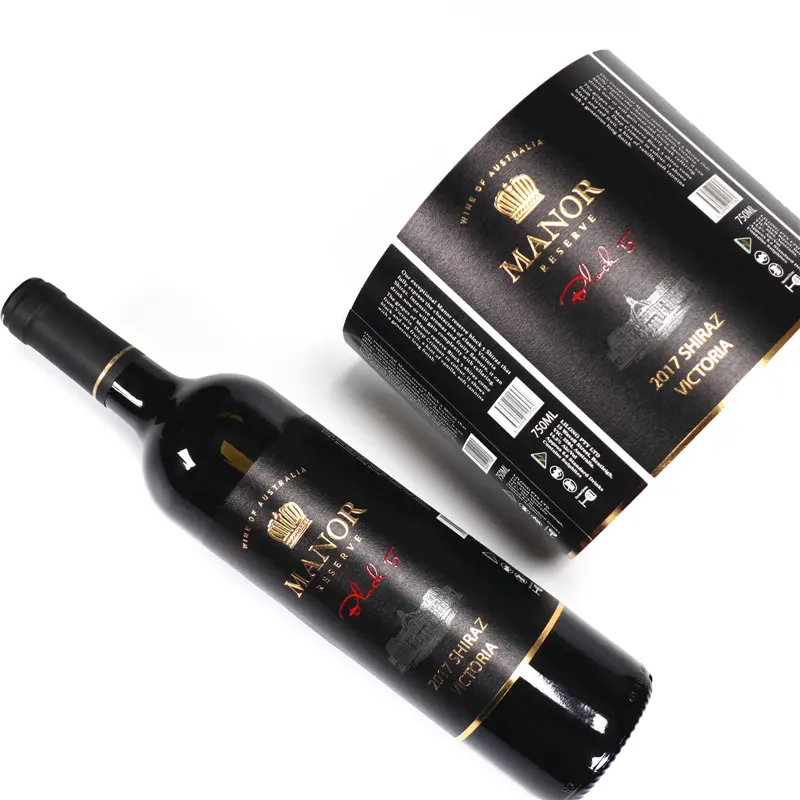 カスタムスポット隆起UVワインラベル印刷｜企業向け高級オリジナル酒ラベル製作