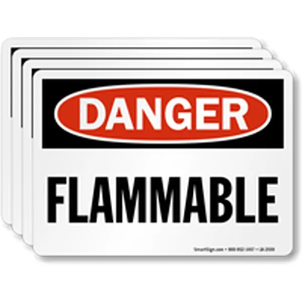 易燃物ラベル印刷｜企業向けGHS対応オリジナル警告ラベル製作