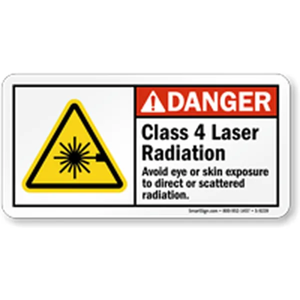 レーザー安全ラベル印刷｜企業向けレーザー装置用オリジナル警告ラベル製作