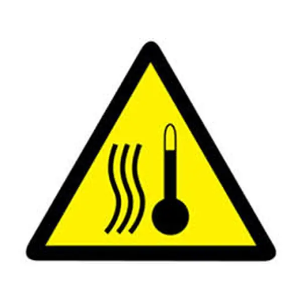 高温警告ラベル印刷｜企業向け機械設備用オリジナル安全ラベル製作