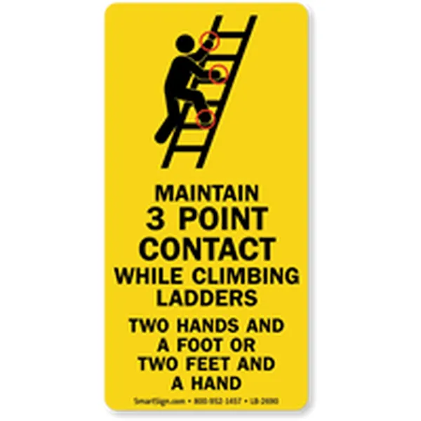 梯子安全ラベル印刷｜企業向け作業現場用警告表示ラベル製作