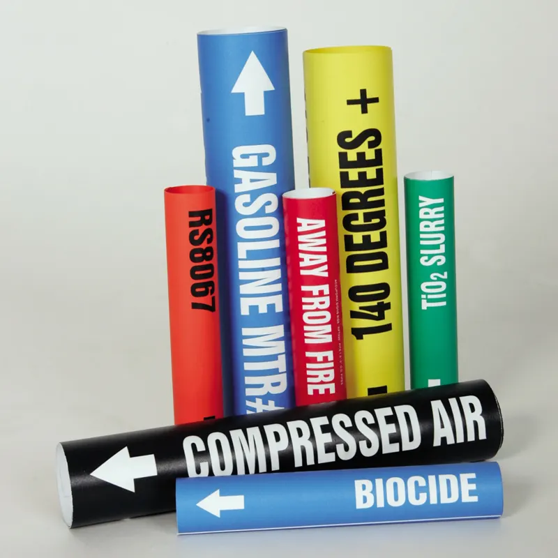 カスタムパイプマーカー印刷｜配管識別用オリジナルラベル制作｜耐久性高いマーカー