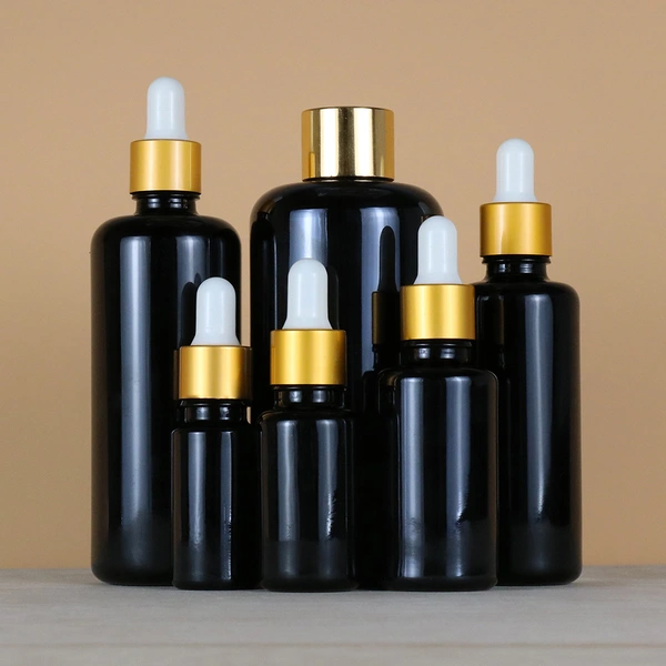 dark tincture bottles