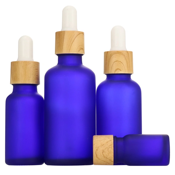Essential Oil Dropper Bottles;Cosmetic Packing Bamboo Frosted Glass 