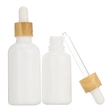 Essential Oil Dropper Bottles;Cosmetic Packing Bamboo Frosted Glass 