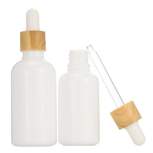 Essential Oil Dropper Bottles;Cosmetic Packing Bamboo Frosted Glass 