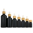 Essential Oil Dropper Bottles;Cosmetic Packing Bamboo Frosted Glass 