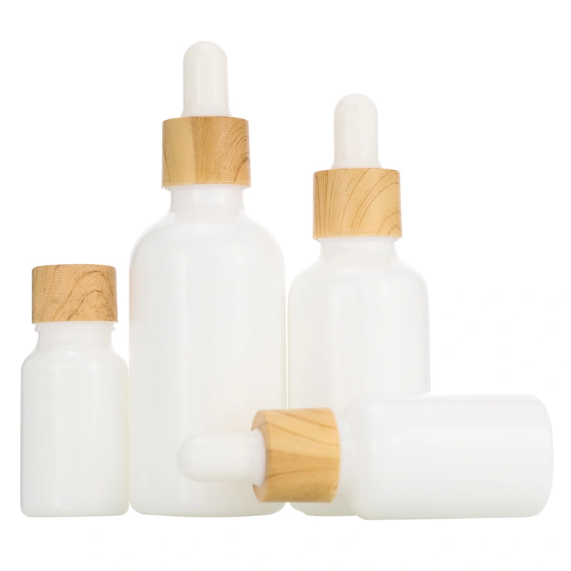 Essential Oil Dropper Bottles;Cosmetic Packing Bamboo Frosted Glass 