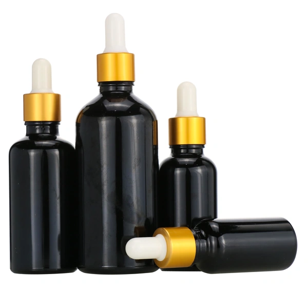 Essential Oil Dropper Bottles;Cosmetic Packing Bamboo Frosted Glass 