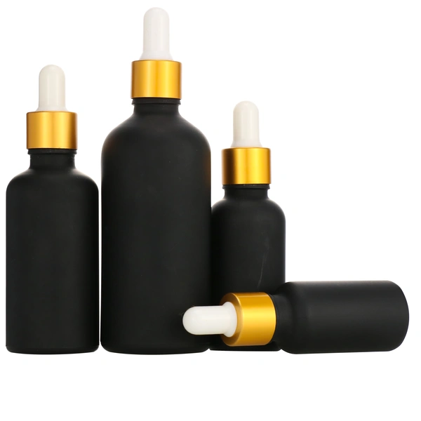 Essential Oil Dropper Bottles;Cosmetic Packing Bamboo Frosted Glass 