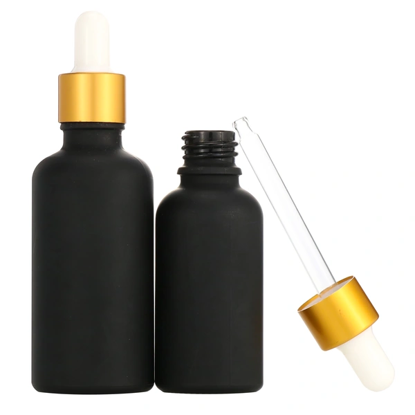 Essential Oil Dropper Bottles;Cosmetic Packing Bamboo Frosted Glass 