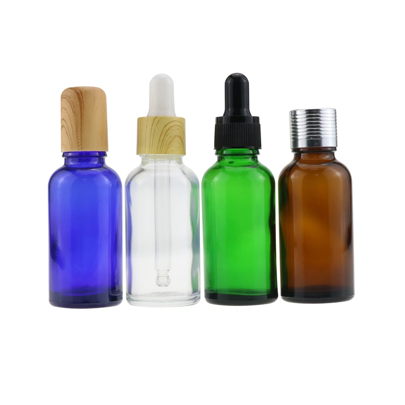 Flat Shoulder Glass Oil Dropper Bottle  with pipette