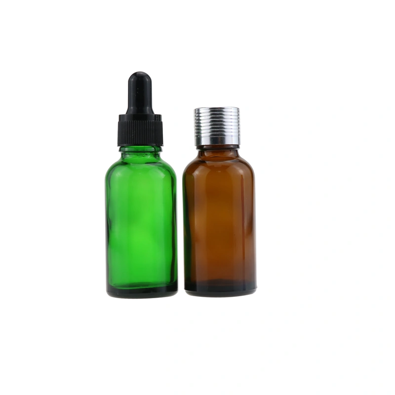 Flat Shoulder Glass Oil Dropper Bottle  with pipette